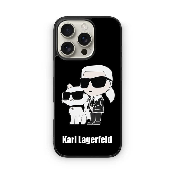 Karl Lagerfeld and pet
