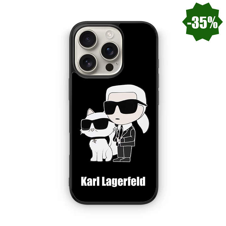Karl Lagerfeld and pet